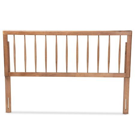 Baxton Studio Valin Modern and Contemporary Ash Walnut Finished Wood Queen Size Headboard 179-11110-Zoro